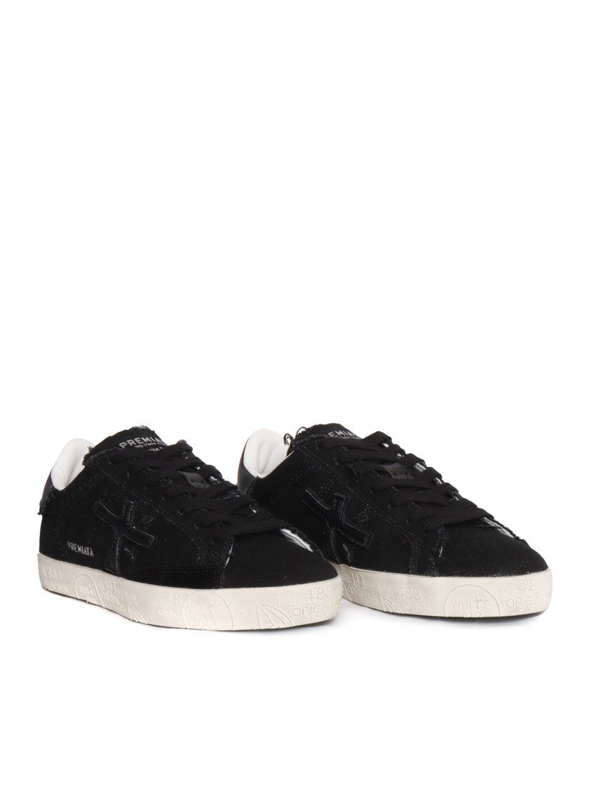 Premiata Textured Black Sneakers