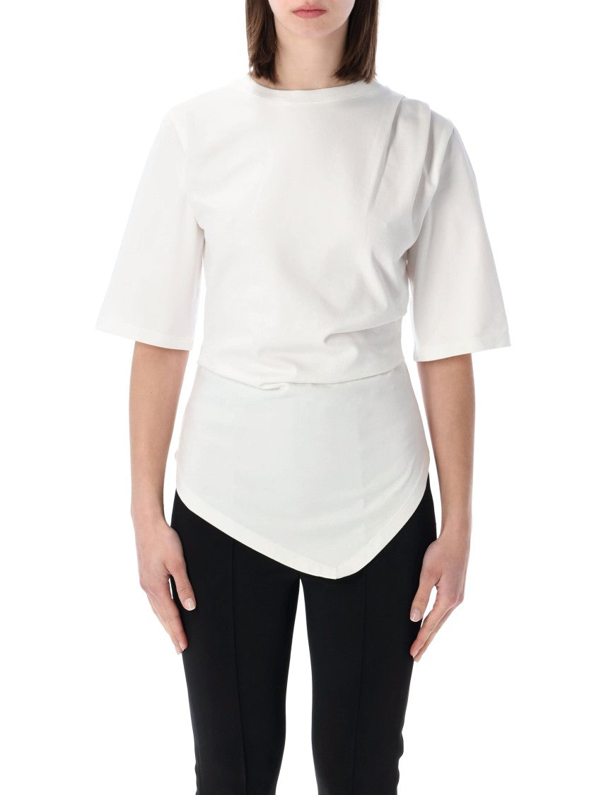Róhe Asymmetrical Twisted Organic Cotton Tee