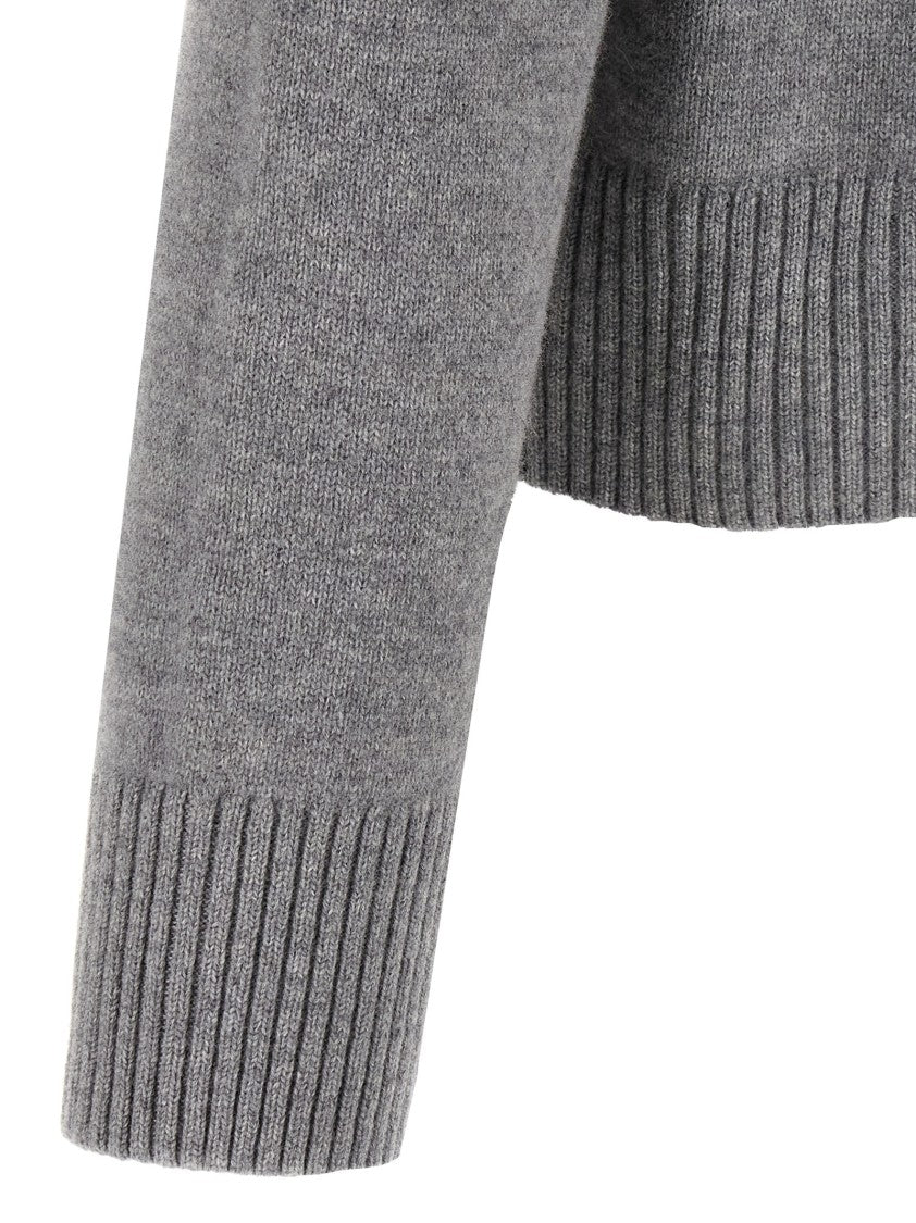 Ami Paris Puff Logo Patch Sweater