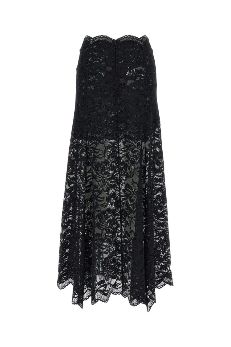 Rabanne Ankle-Length Midi Skirt With Lace-Worked Pattern