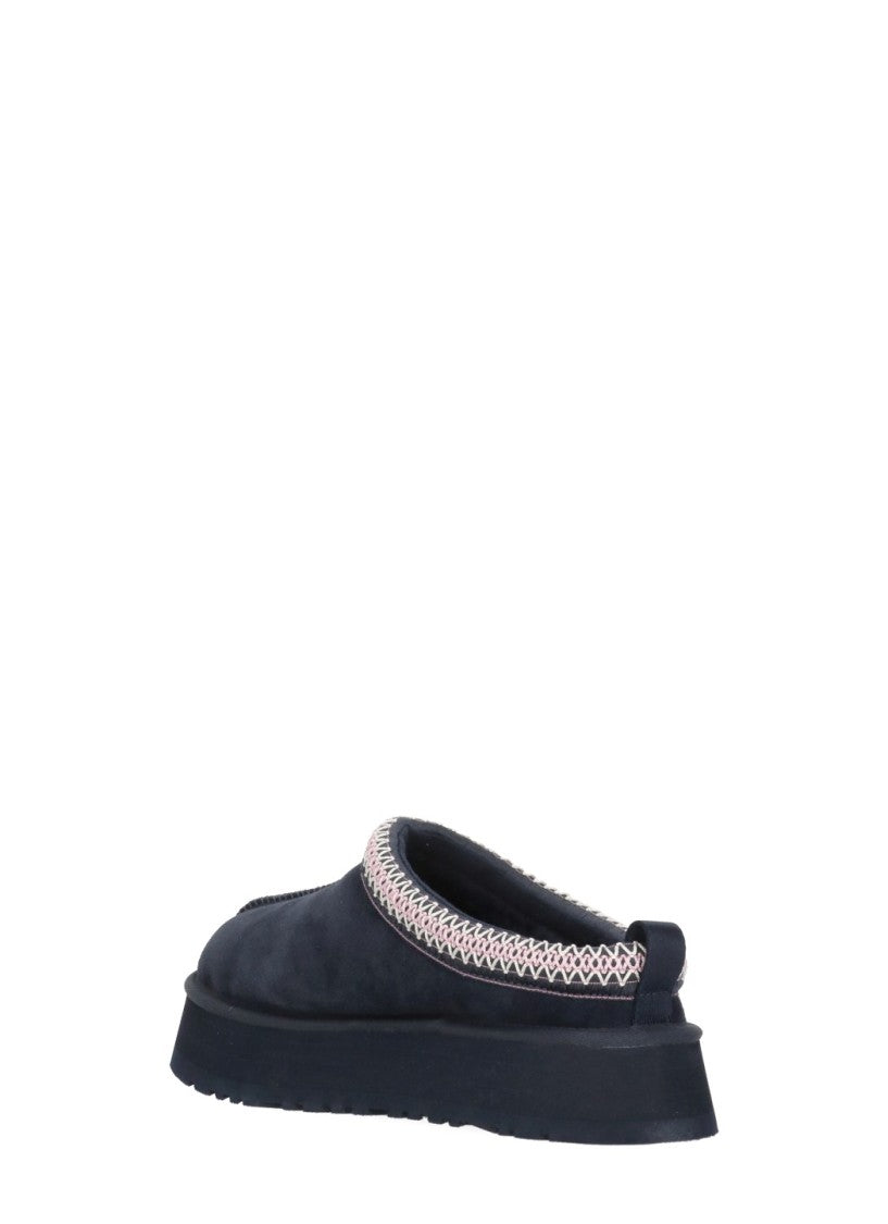 Ugg Blue Tazz Embroidered Suede Loafers