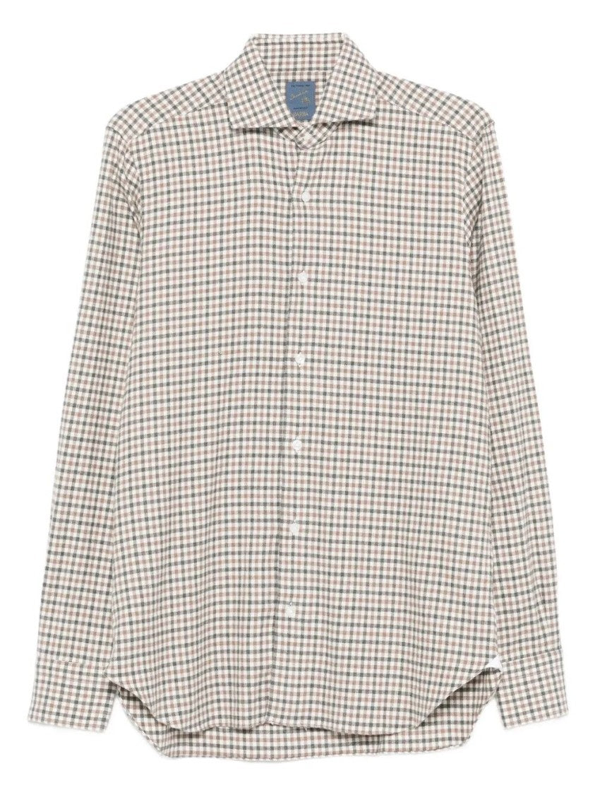 Barba Napoli Classic Check Pattern Button-Down Shirt