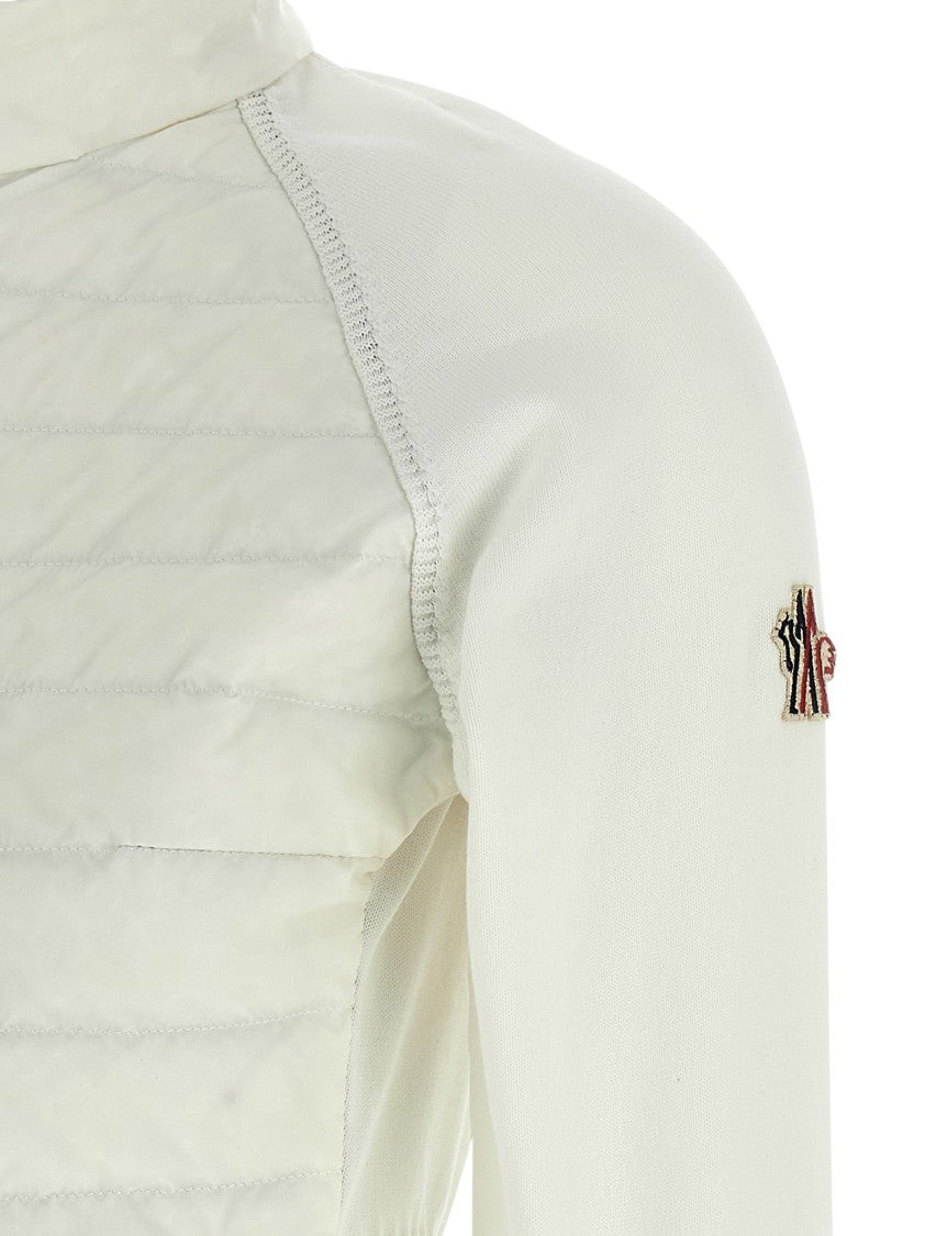 Moncler Grenoble Quilted Padded Cardigan With Goose Down Front
