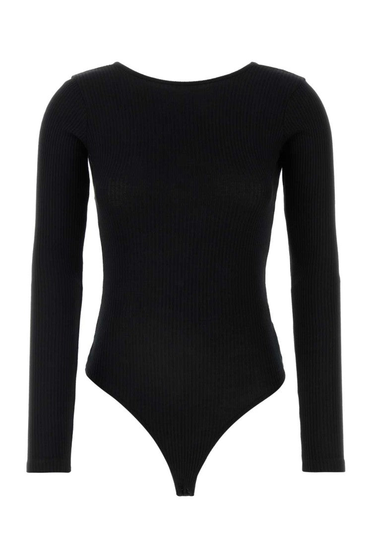 Agolde Black Stretch Lyocell Blend Bridget Bodysuit