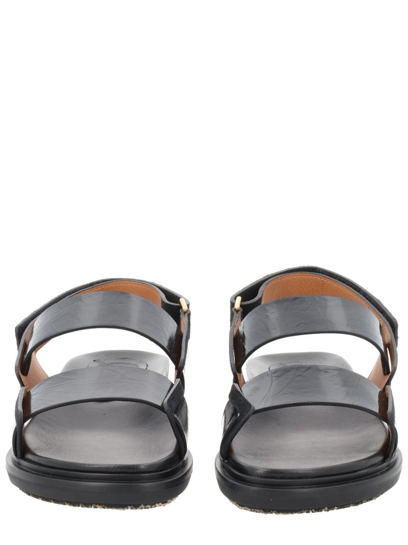 Marni Black Fussbett Cross Foot Straps Sandals