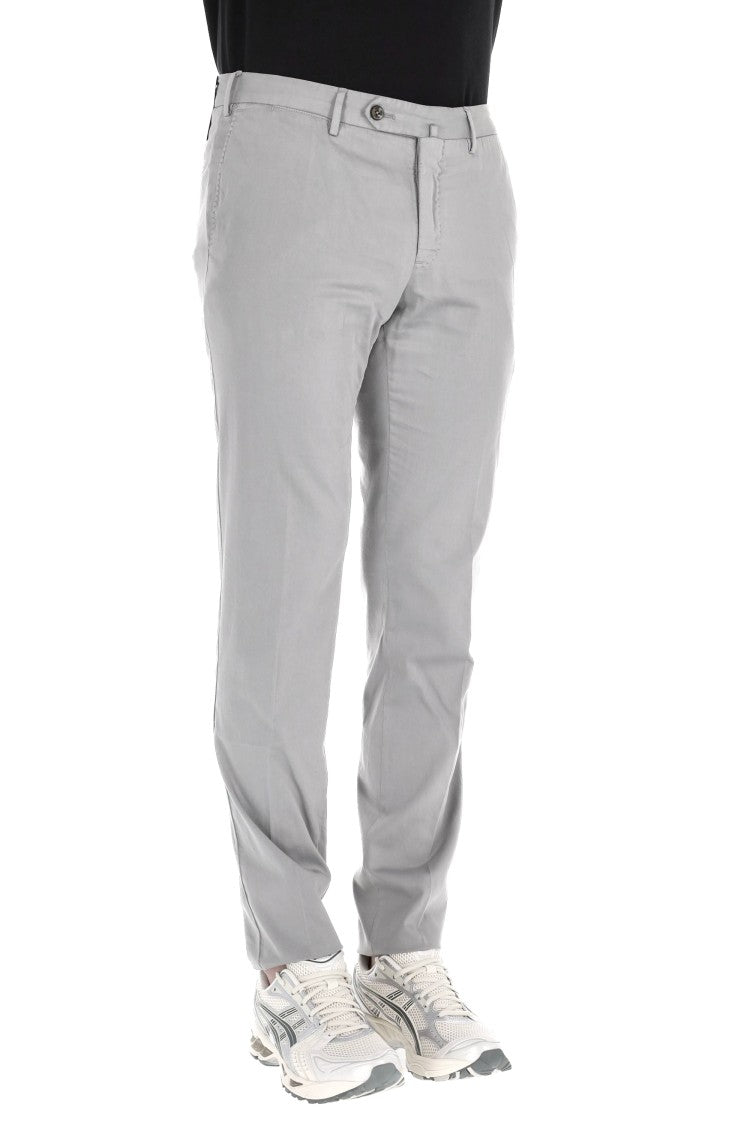 Pt Torino Super Slim Fit Cotton-Silk Trousers