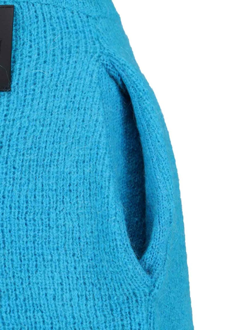 J. W. Anderson Knitted Shorts In Light Blue