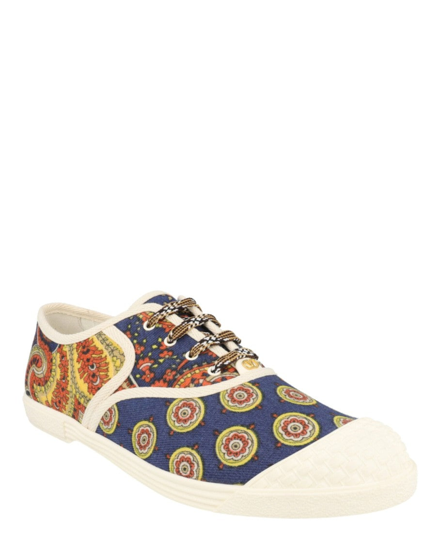 Valentino Paisley Print Bay By Bay Low-Top Sneakers