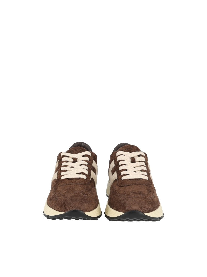 Hogan Brown Hyperlight Suede Sneakers
