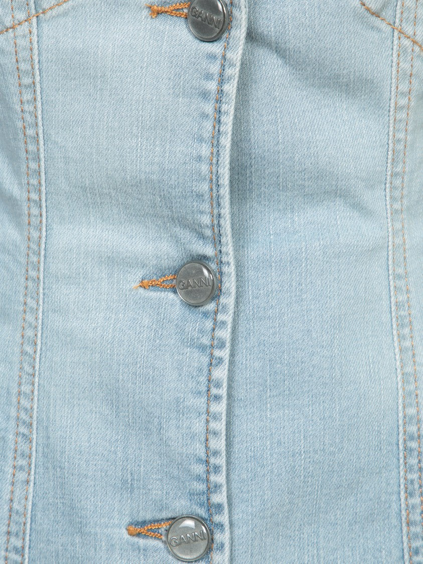Ganni Light Blue Denim Jacket