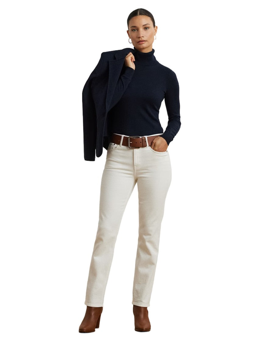 Lauren Ralph Lauren Refined Long Sleeve Pullover With High Turtleneck