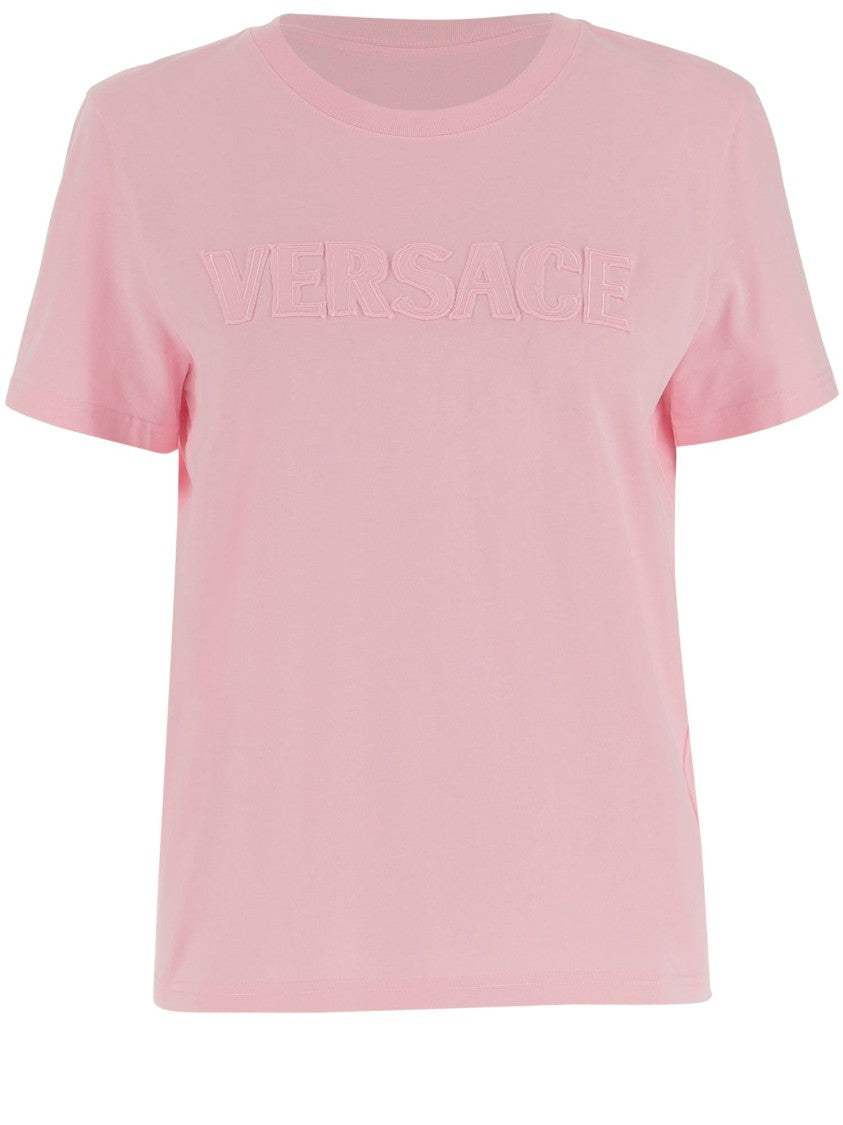 Versace Cotton T-Shirt With Logo
