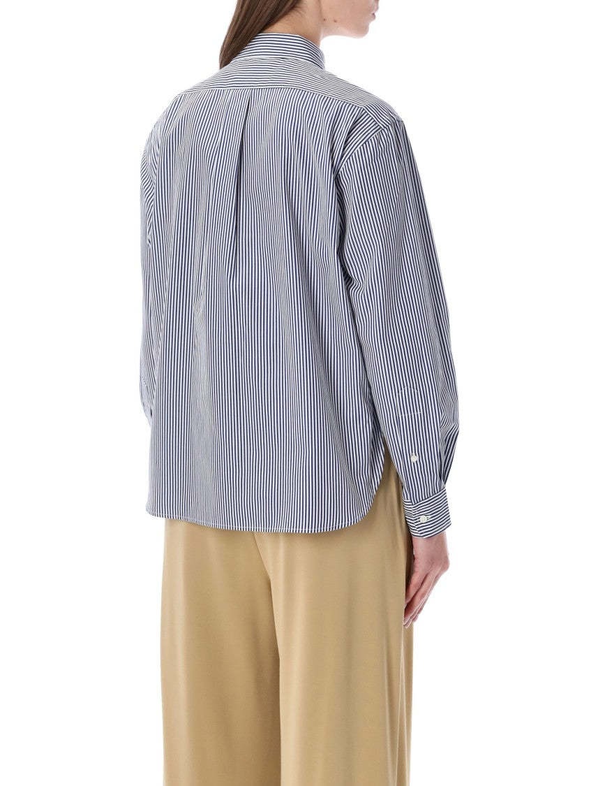 Polo Ralph Lauren Oversized Cropped Striped Cotton Shirt