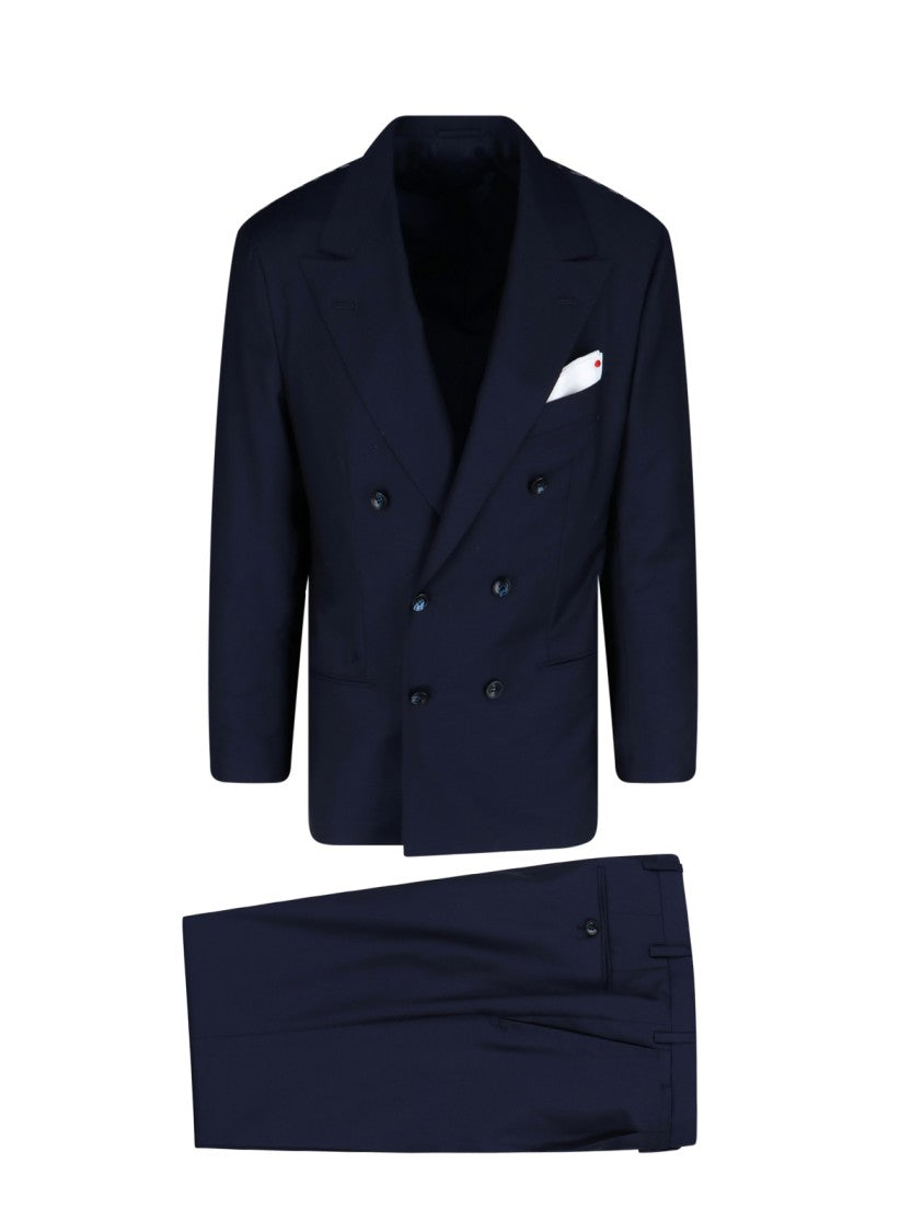 Kiton Double-Breasted Suit – Navy