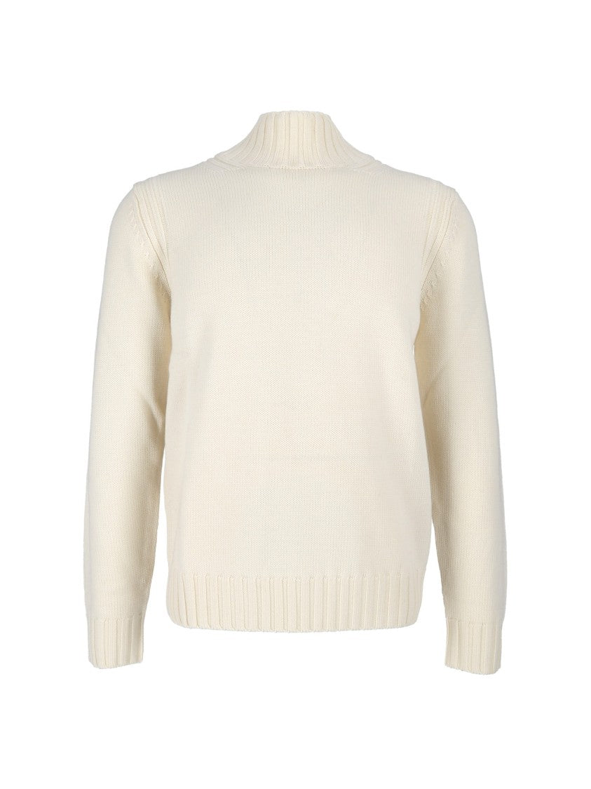 Ballantyne Ribbed Wool Turtleneck Sweater