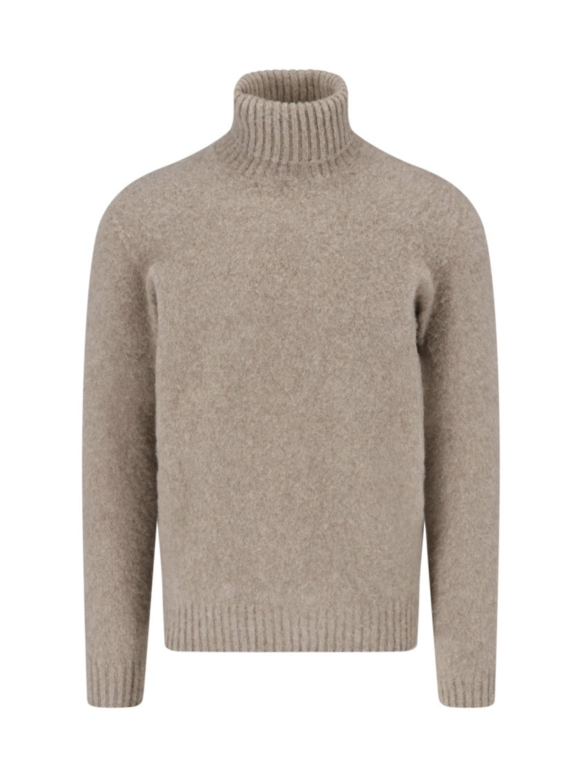 Drumohr Textured Knit Sweater With High Turtleneck