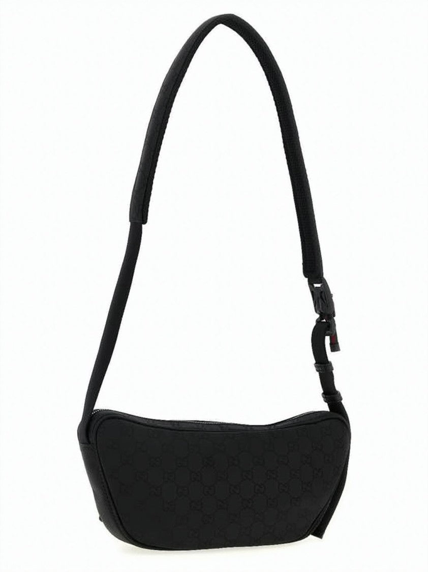 Gucci Sleek Nylon Slingback Bag With Embossed Pattern
