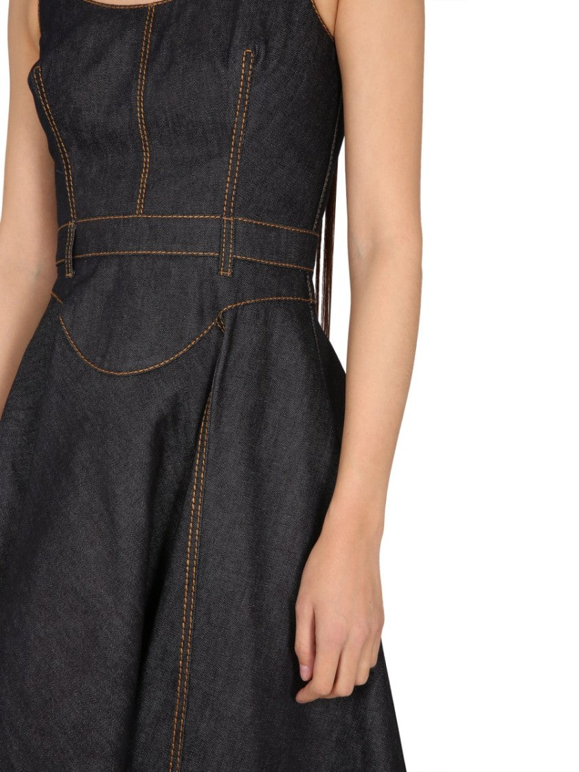 Alexander Mcqueen Denim Dress
