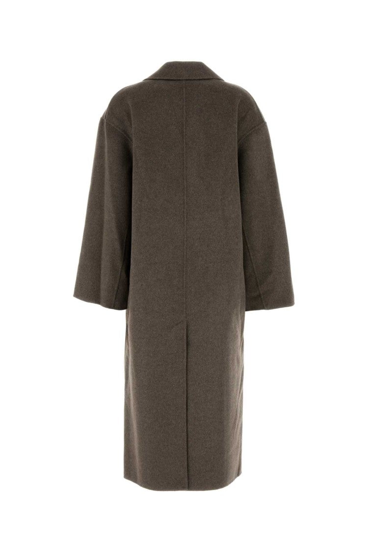 Loulou Studio Dove Grey Wool Blend Borneo Coat