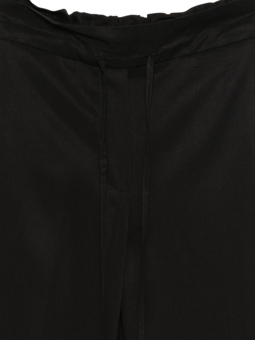 Liu Jo Black Drawstring Relaxed Straight-Leg Pants