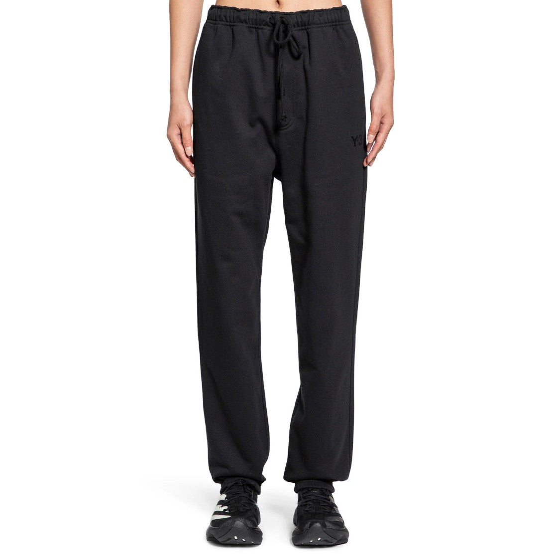 Adidas Y-3 Cotton Sweatpants With Satin Logo Detail