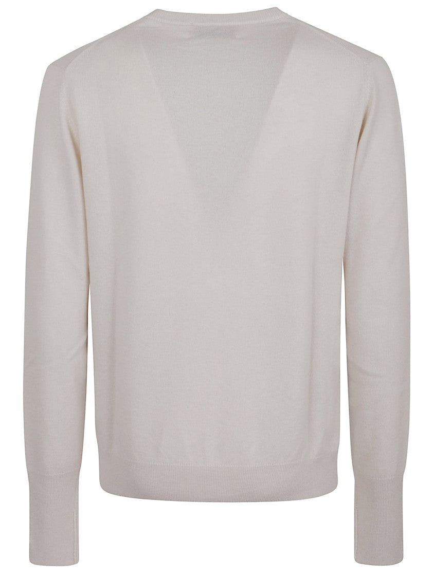 Ballantyne Diamond Pattern Cashmere Sweater With V-Neck