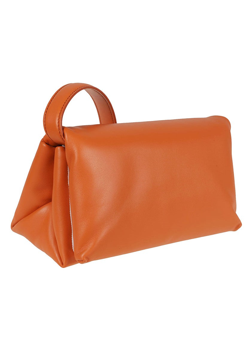 Marni Fold-Over Calf Leather Bag With Detachable Strap