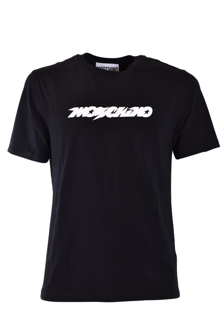 Moschino Black Short-Sleeve T-Shirt Bold Graphic Logo