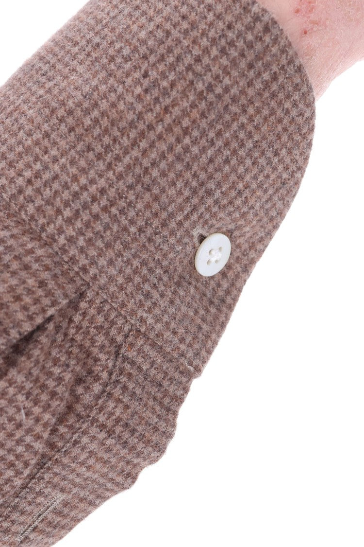 Borriello Houndstooth Flannel Tailored Shirt