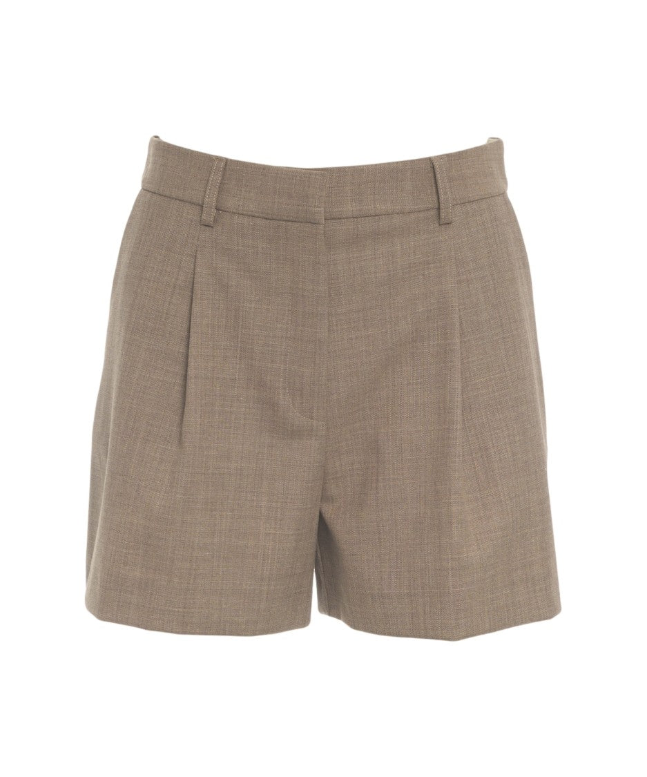 Ottod'ame Bermuda Shorts With Front Pleats And Structured Fit