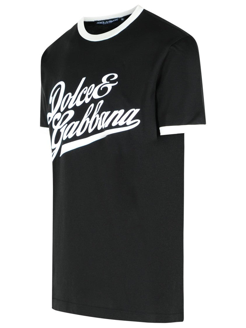 Dolce & Gabbana Black Cotton T-Shirt