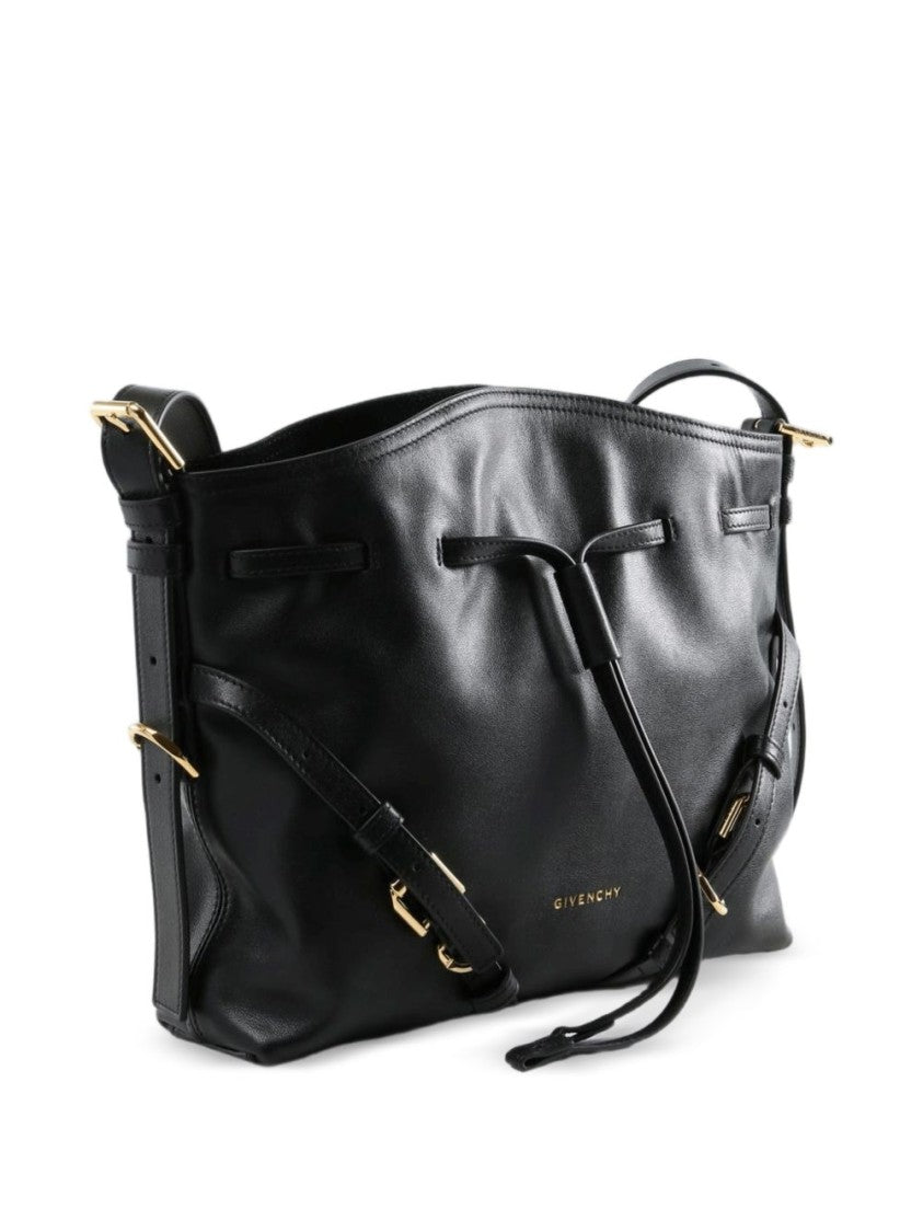 Givenchy Black Sleek Leather Shoulder Bag