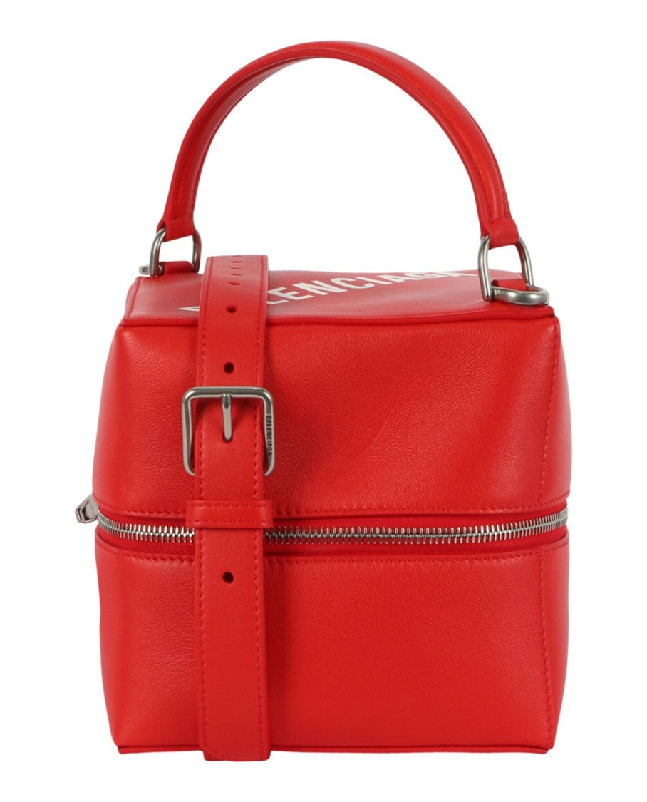 Balenciaga Box-Structured Small Handle Bag With Adjustable Shoulder Strap