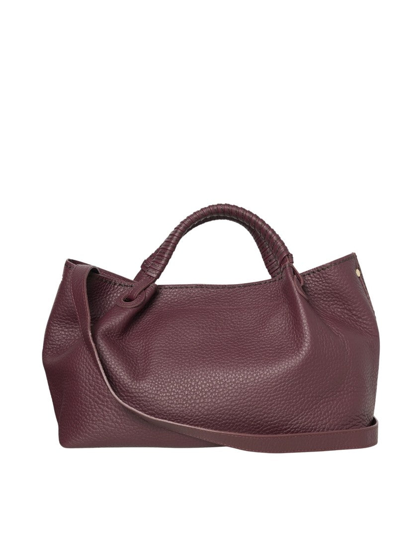 Visona` Queen Deep Burgundy Textured Leather Handbag