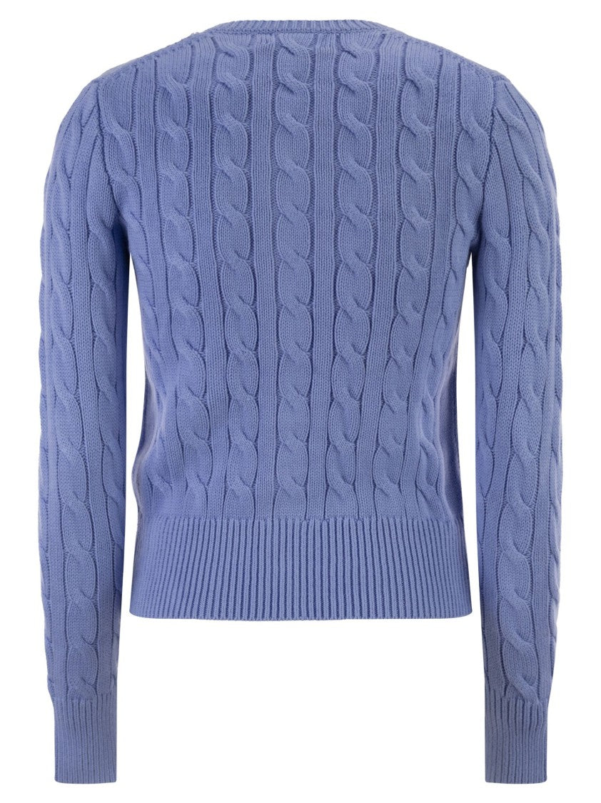 Polo Ralph Lauren Cable Knit Cotton Crew Neck Cardigan