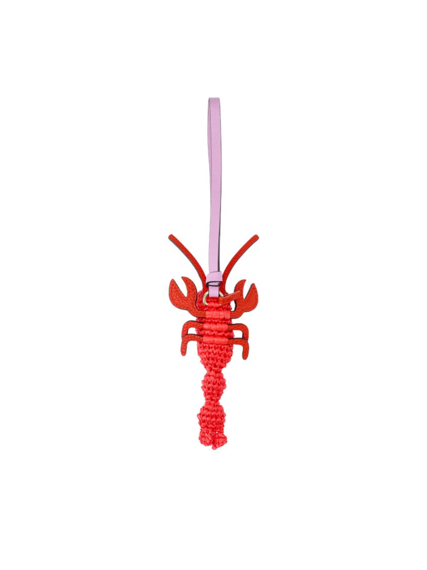 Mulberry Textured Lobster Keychain With Smooth Purple Strap