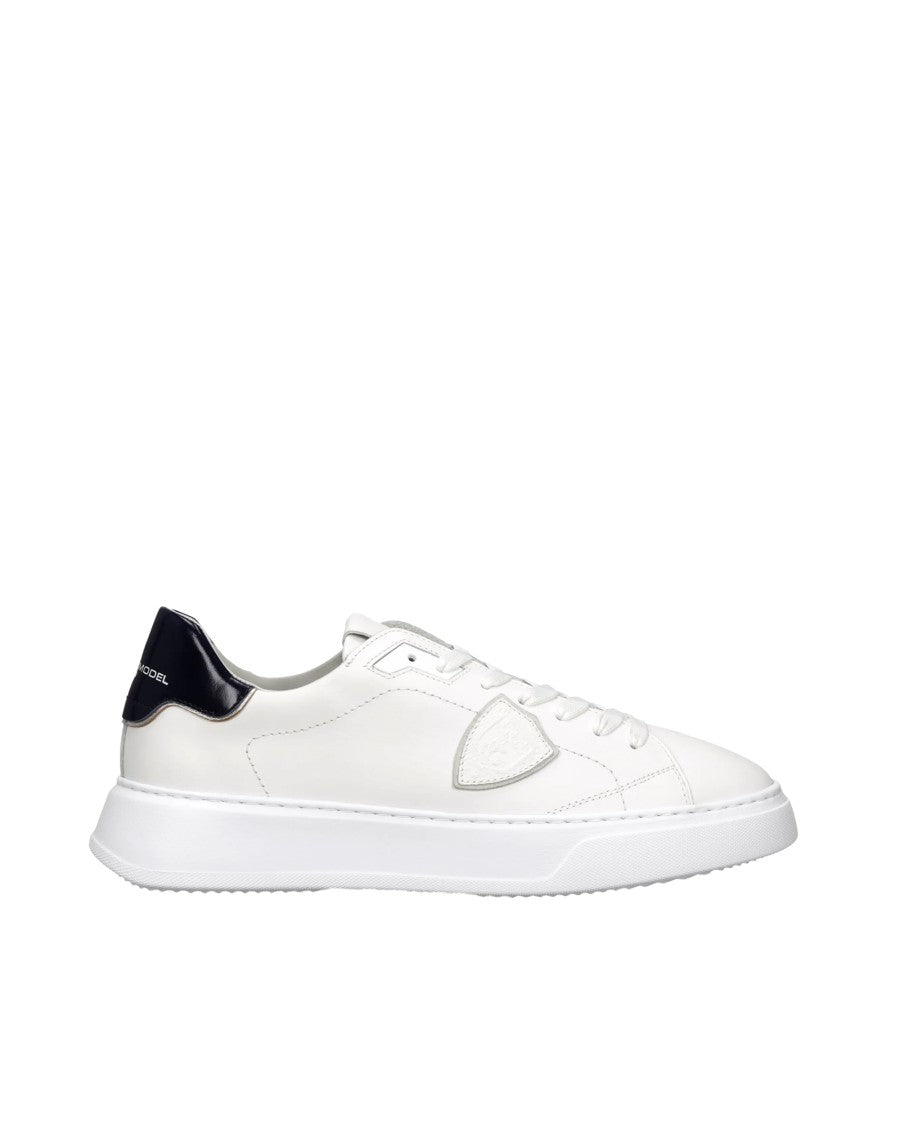 Philippe Model Temple Low Man Blanc/Blue Sneakers