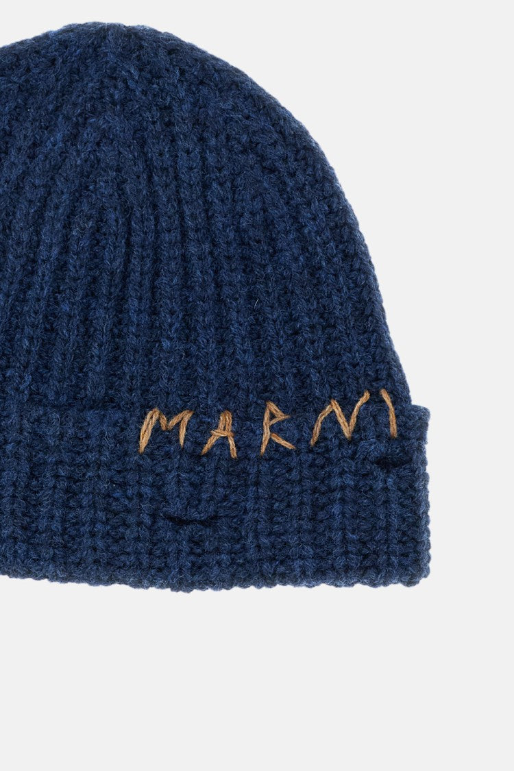 Marni Braided Wool Cap With Embroidery