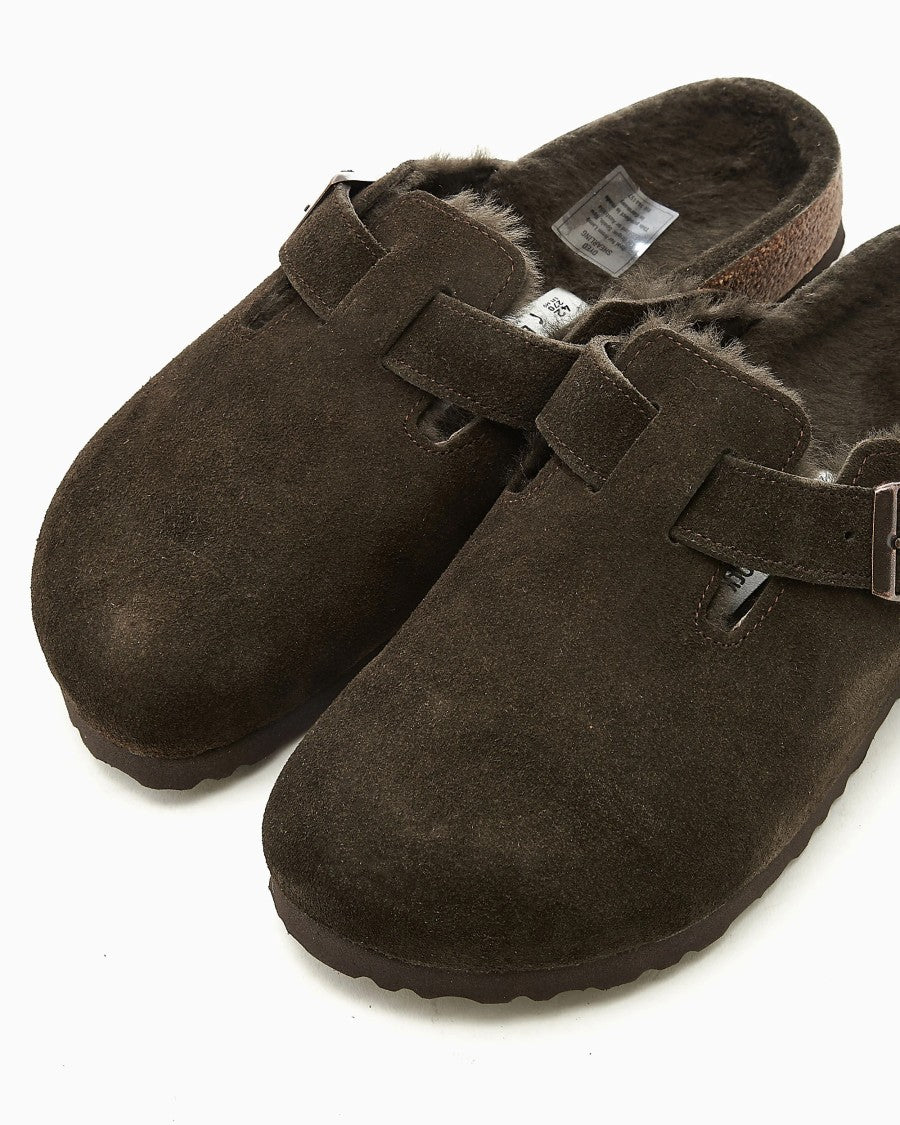 Birkenstock Boston Shearling Mocca Slides