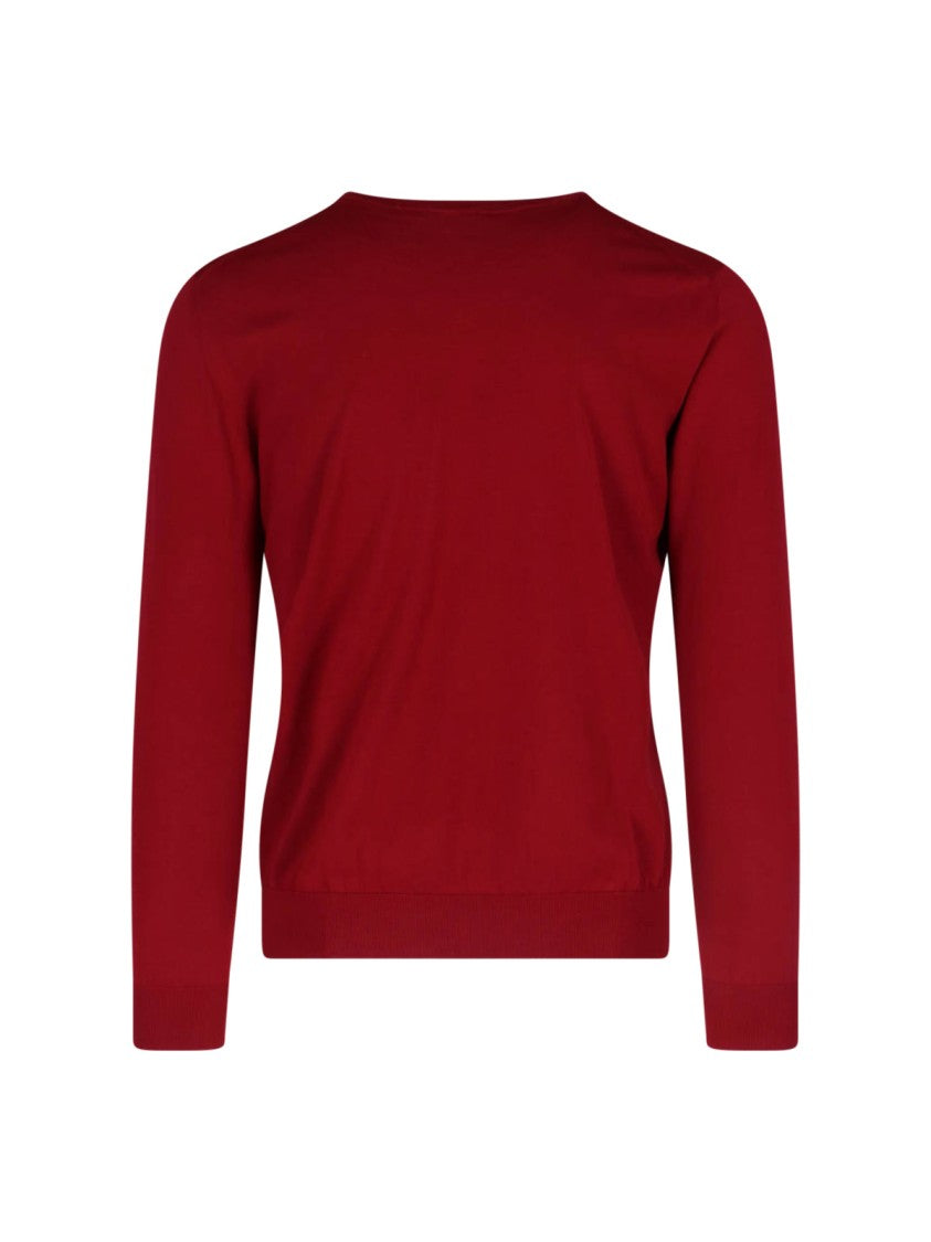 Drumohr V-Neck Sweater – Red