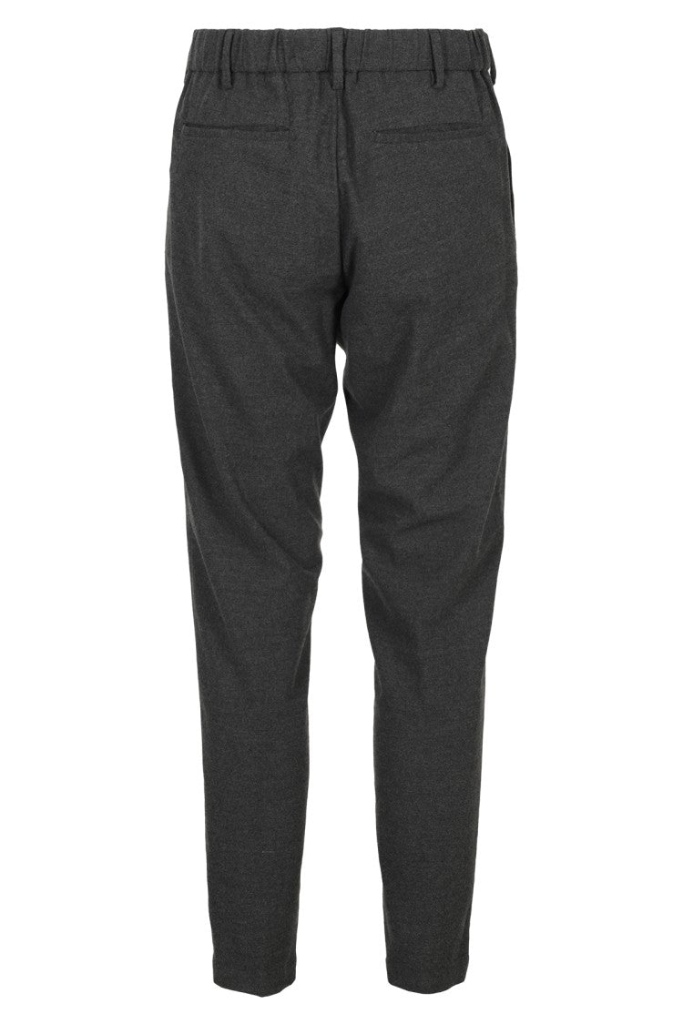 Myths Medium Grey Flannel Pants With Drawstring