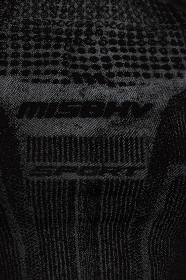 Misbhv Fitted Top With Futuristic Geometric Pattern
