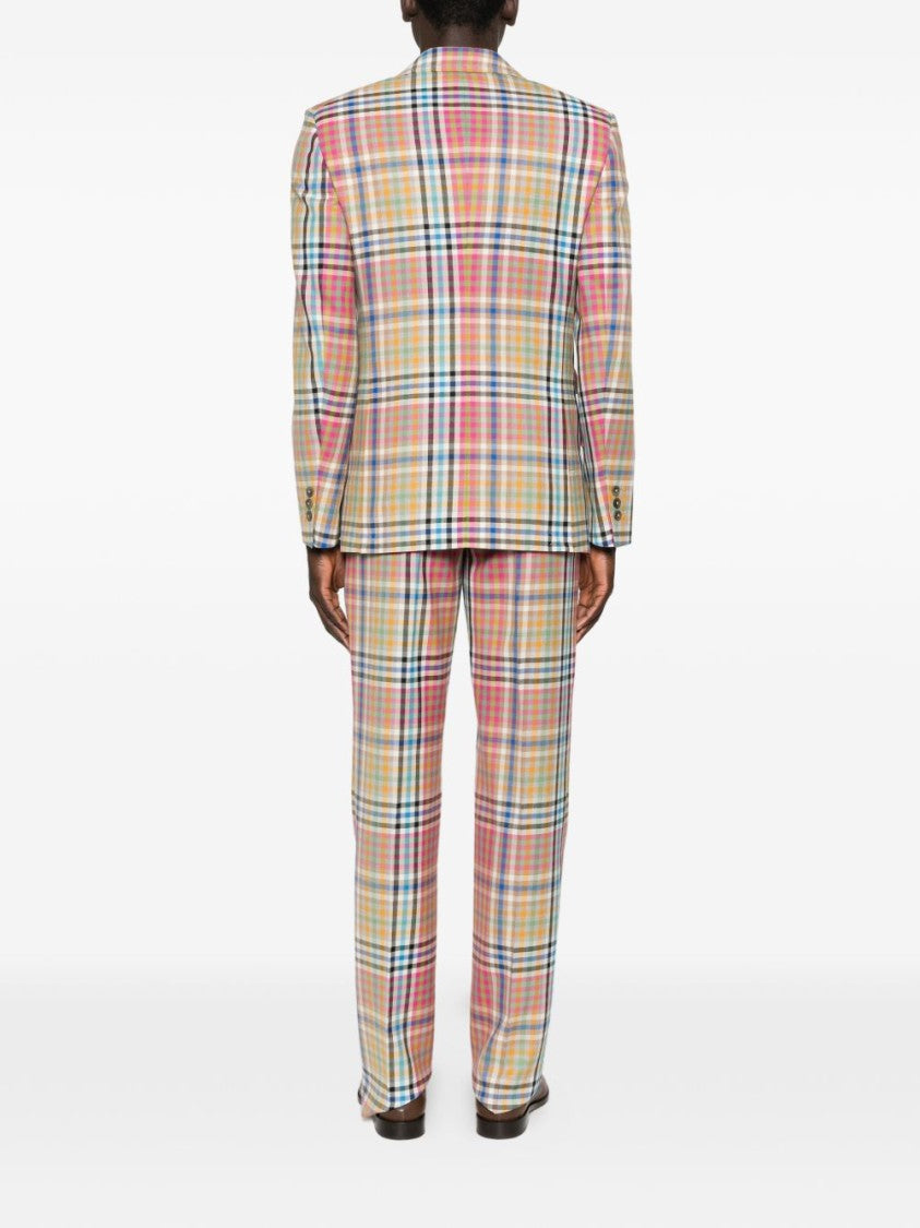 Vivienne Westwood Red Checked Pattern Long Sleeve Jacket