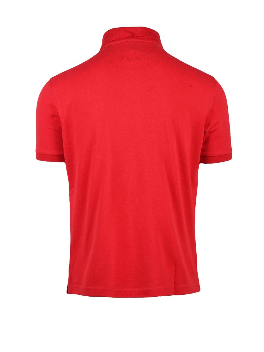 La Martina Red Men Cotton Polo