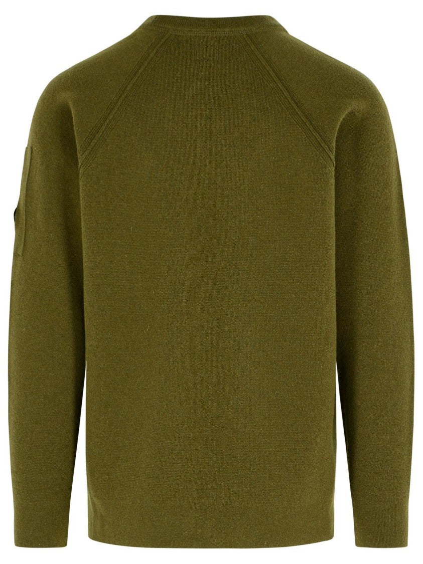 C.P. Company Grs' Green Wool Blend Sweatshirt