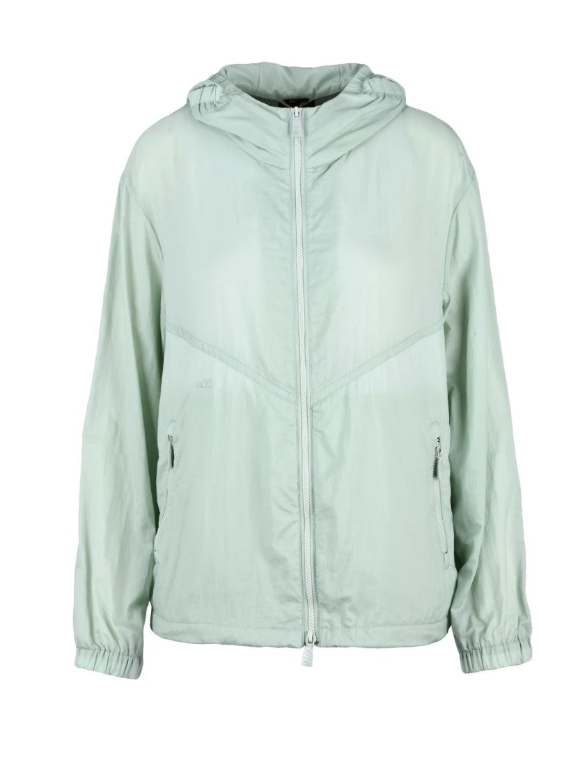Add Aqua Green Lightweight Polyamide Windbreaker Parka