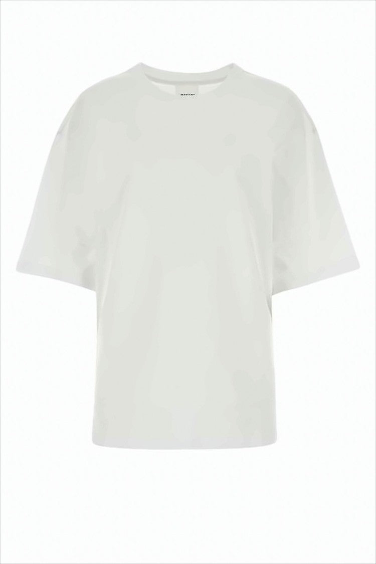Isabel Marant Relaxed-Fit White T-Shirt With Bold Graphic Print