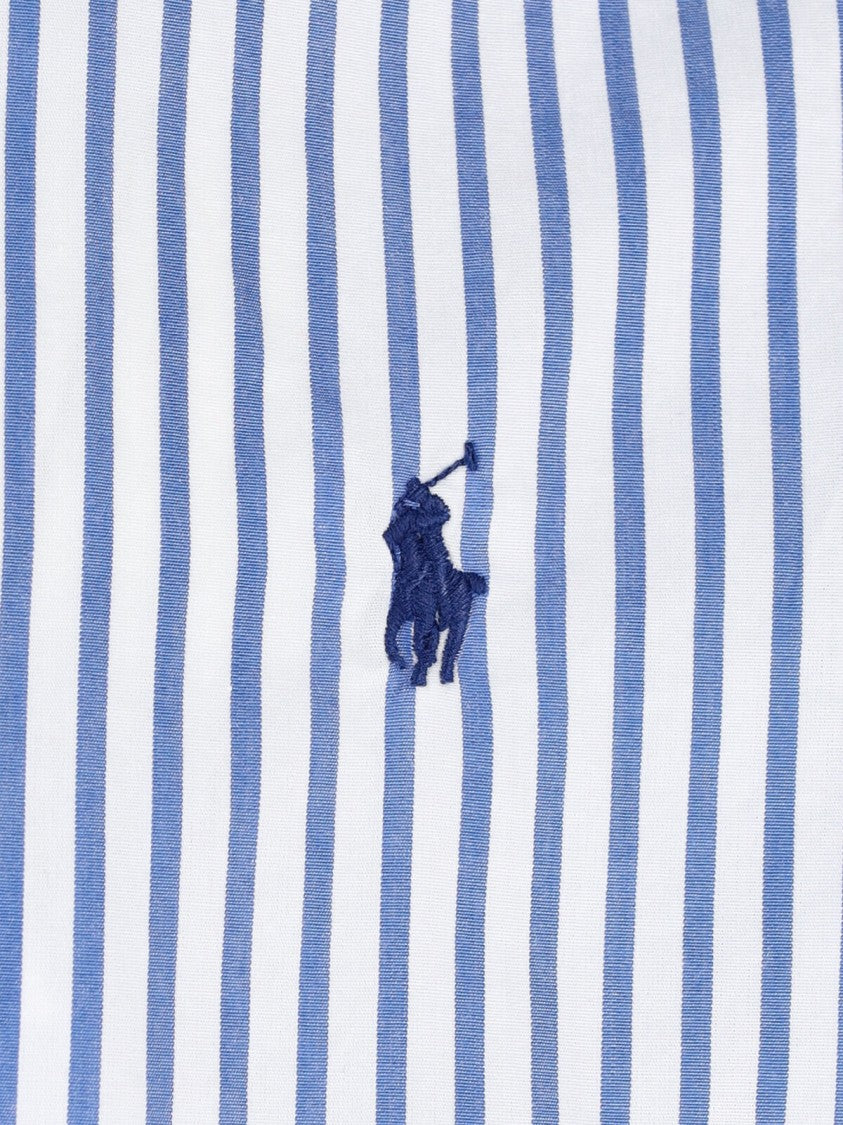 Polo Ralph Lauren White/Blue Striped Button-Down Shirt