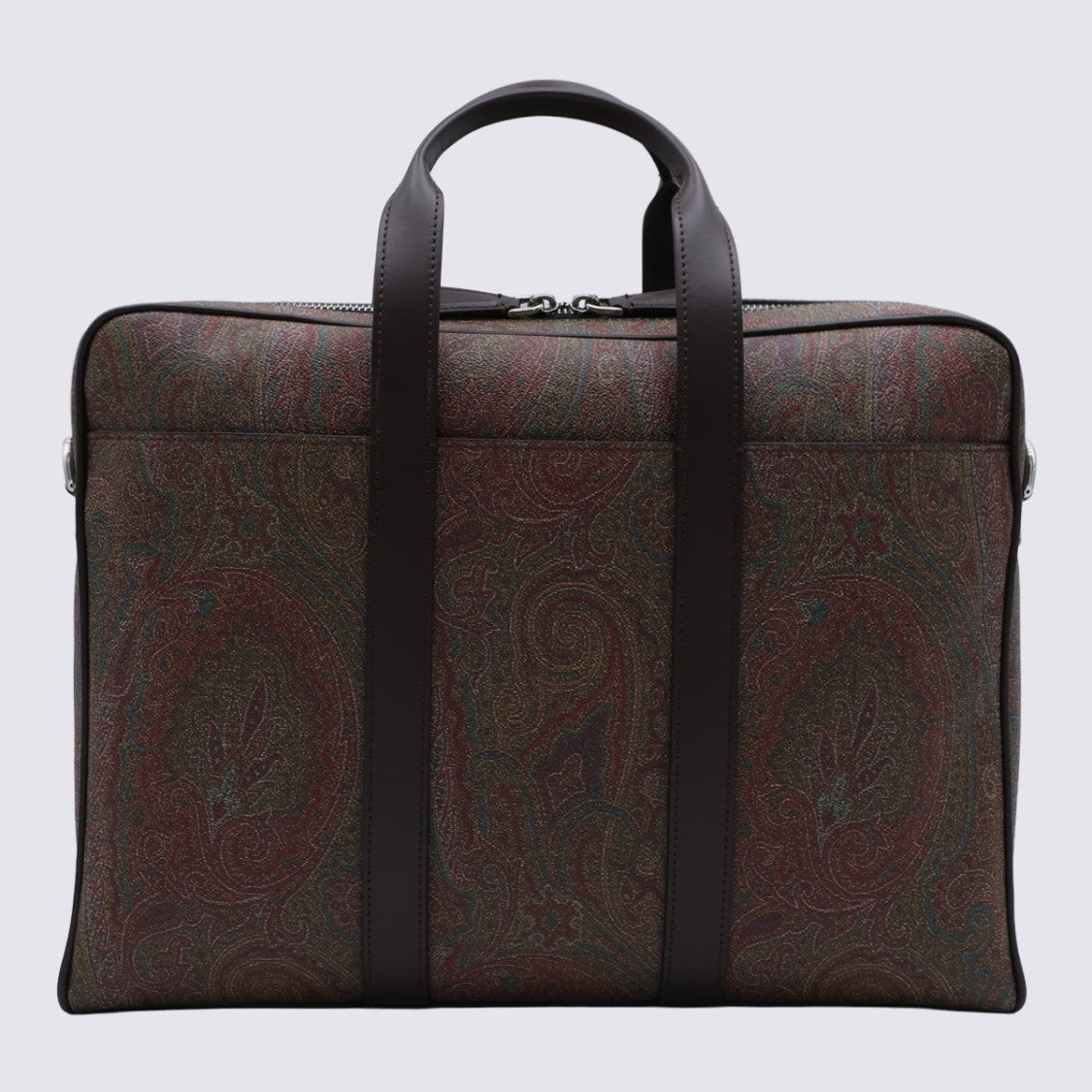 Etro Structured Briefcase-Style Bag With Dark Paisley Pattern