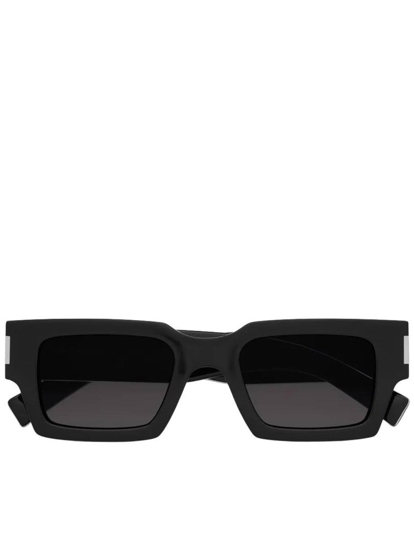Saint Laurent Sl572 Rectangular Black Acetate Sunglasses
